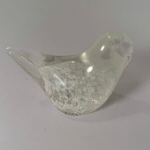 Vintage Hand Blown Murano Styl Glass Bird Decor/ Paperweight